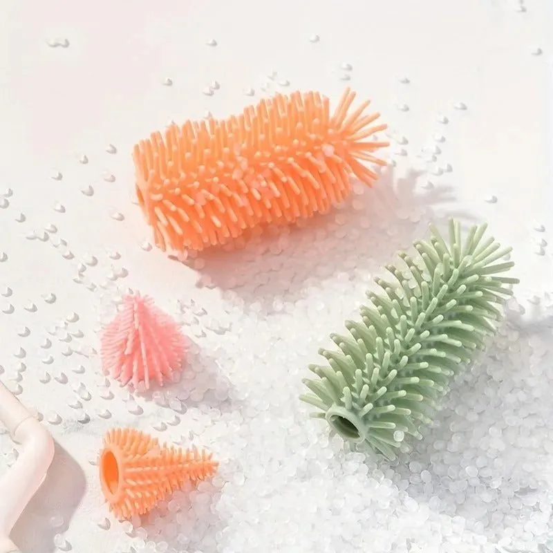 6-in-1 Baby Bottle Cleaner Set with Drying Rack - 2 Silicone Baby Bottle Brushes, Straw Brush, Nipple Brush & Storage Box