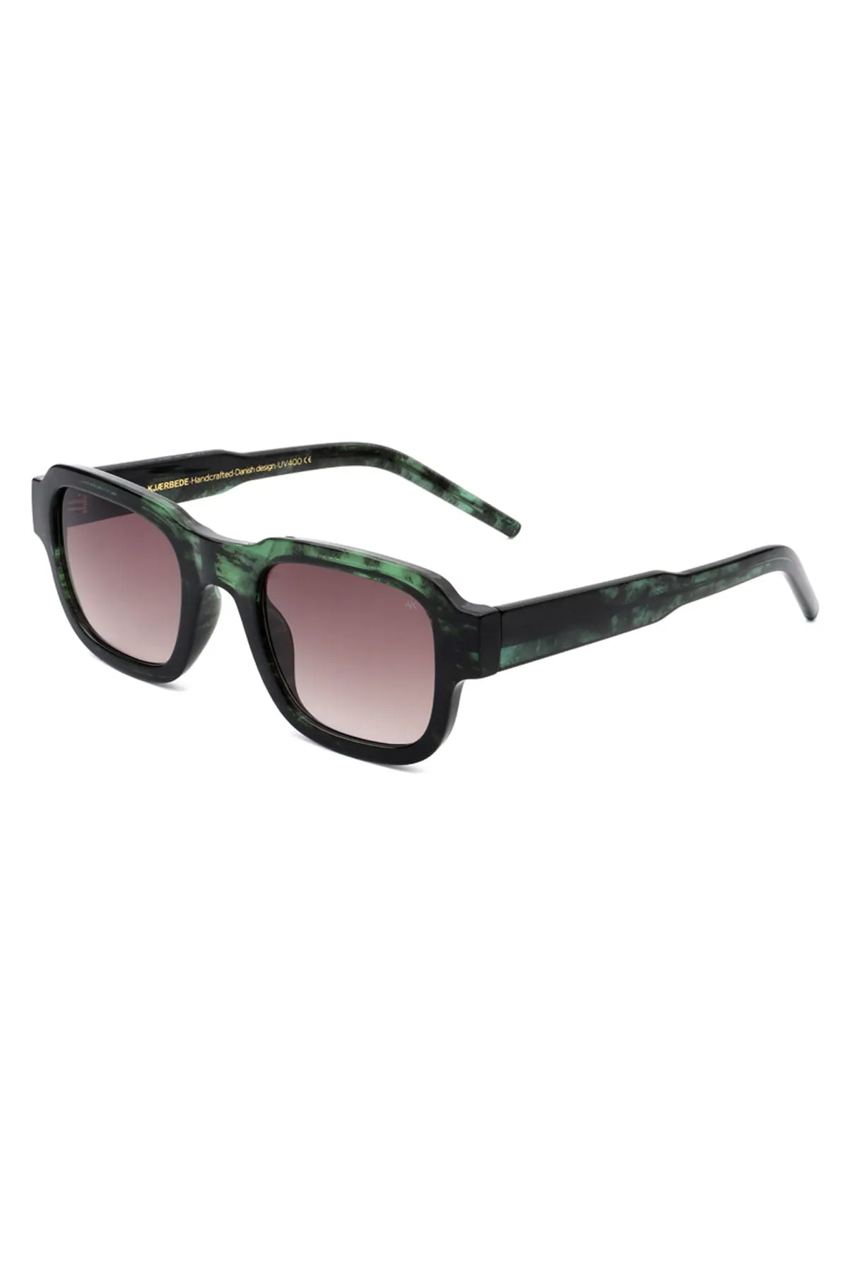 A Kjaerbede Halo Green Marble Transparent Sunglasses