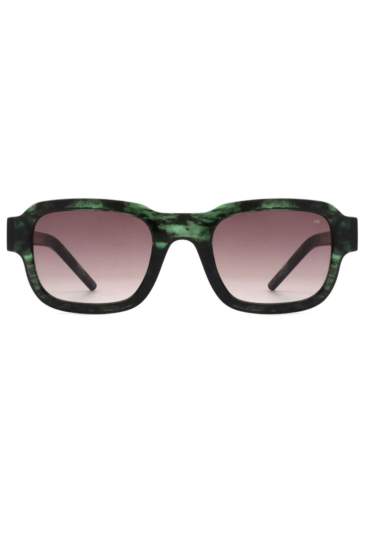 A Kjaerbede Halo Green Marble Transparent Sunglasses