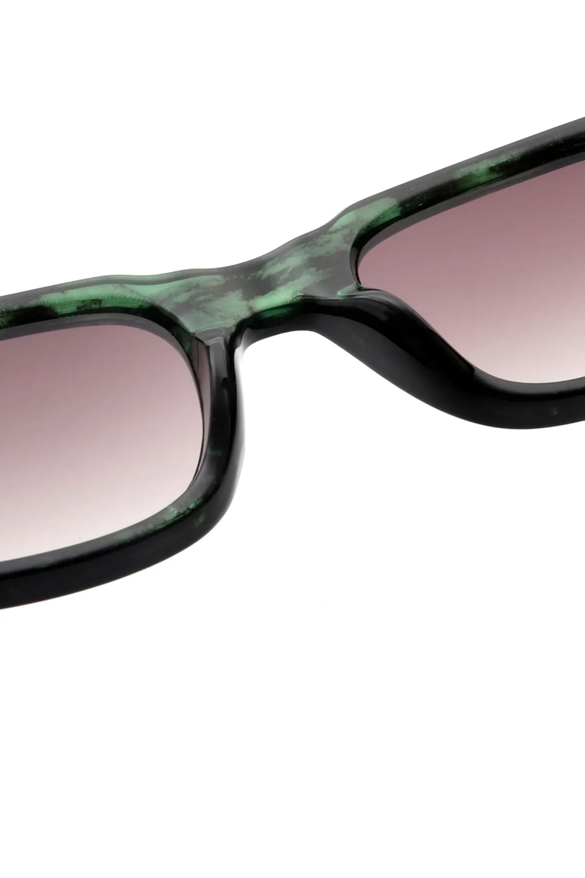 A Kjaerbede Halo Green Marble Transparent Sunglasses