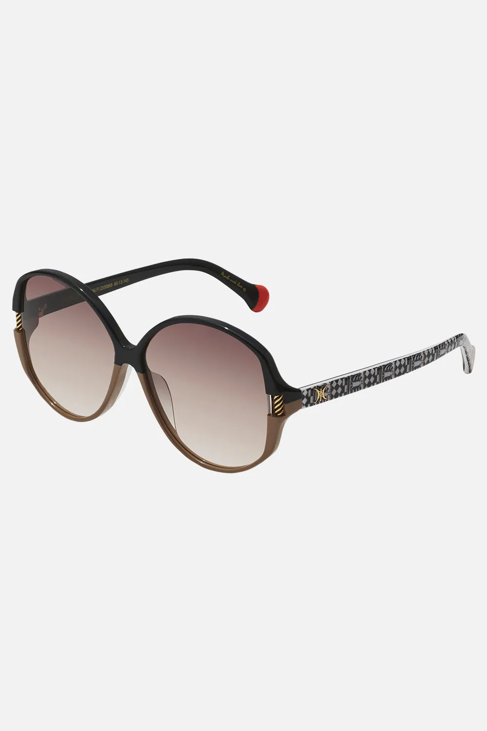 AFTERNOONS IN AMALFI SUNGLASSES BLACK/PUTTY