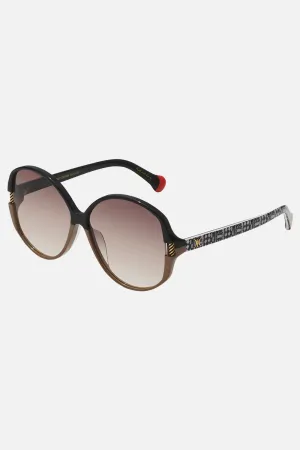 AFTERNOONS IN AMALFI SUNGLASSES BLACK/PUTTY