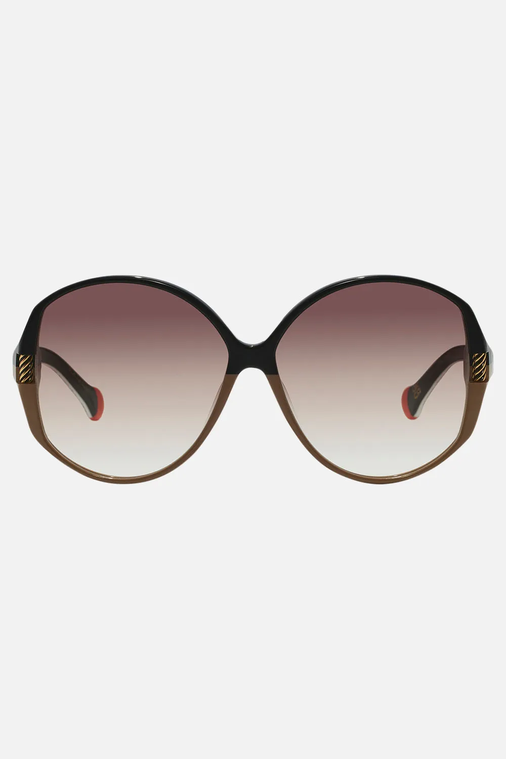 AFTERNOONS IN AMALFI SUNGLASSES BLACK/PUTTY