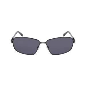 Angular Narrow Rectangle Sunglasses - Graphite