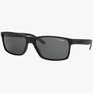 Arnette Mens Slickster Rubber Black Sunglass Dark Grey Lens