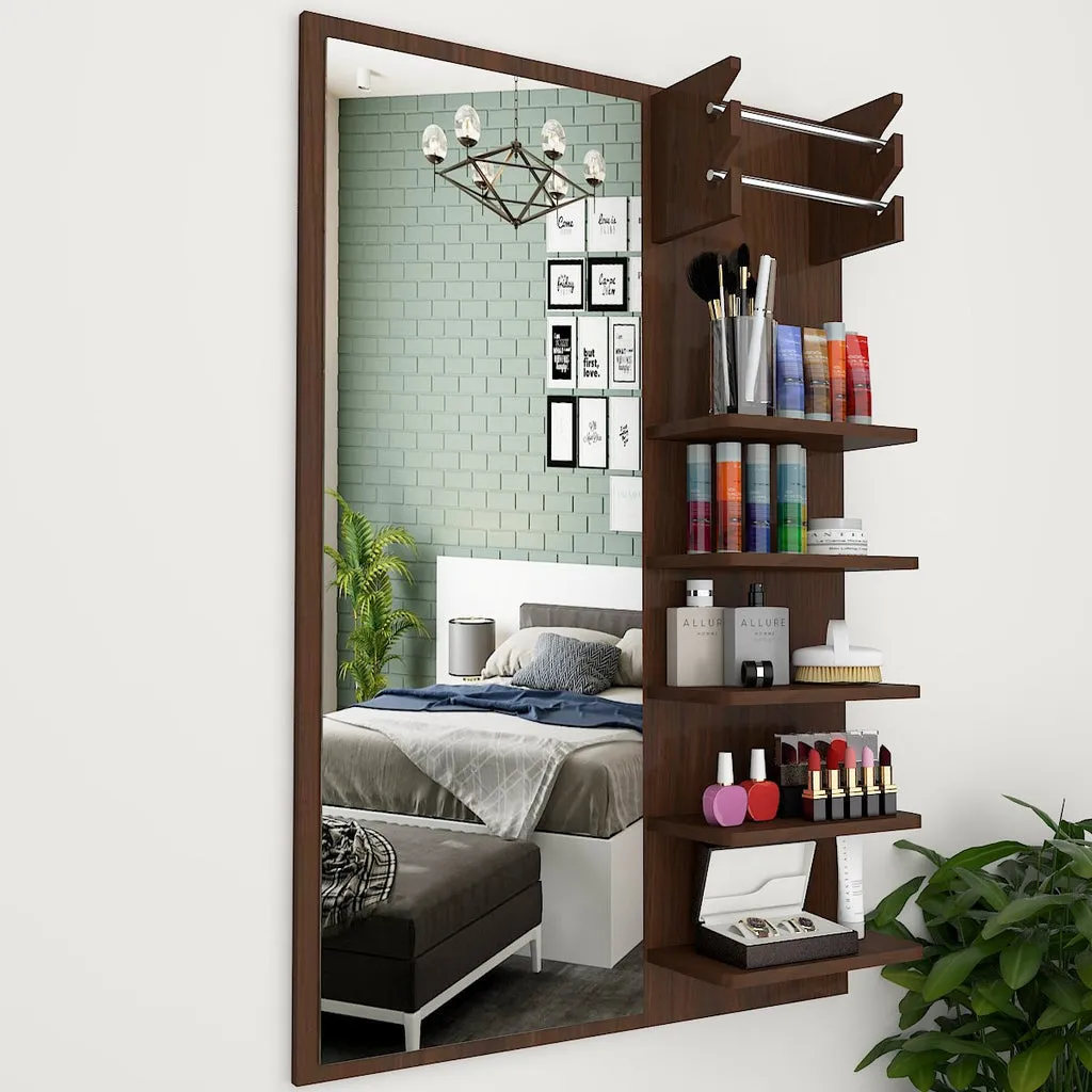 Beautiful Modern Dressing Mirror In Walnut Finish