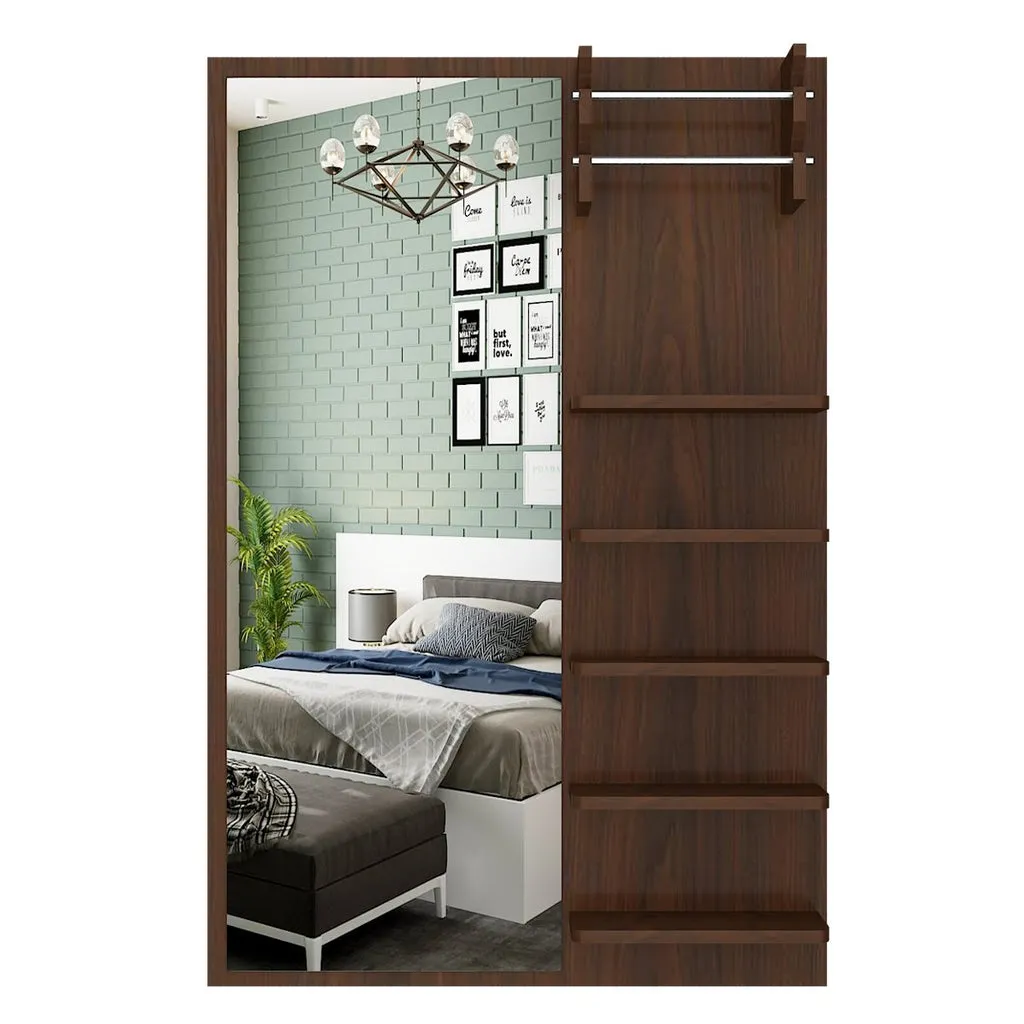 Beautiful Modern Dressing Mirror In Walnut Finish