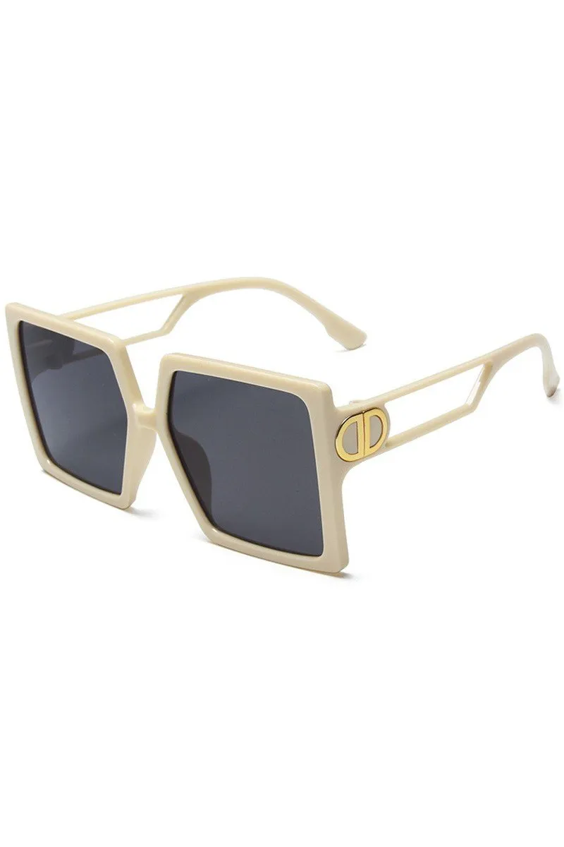 BIG FRAME TRENDY SQUARE SUNGLASSES