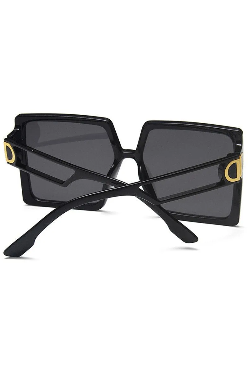 BIG FRAME TRENDY SQUARE SUNGLASSES