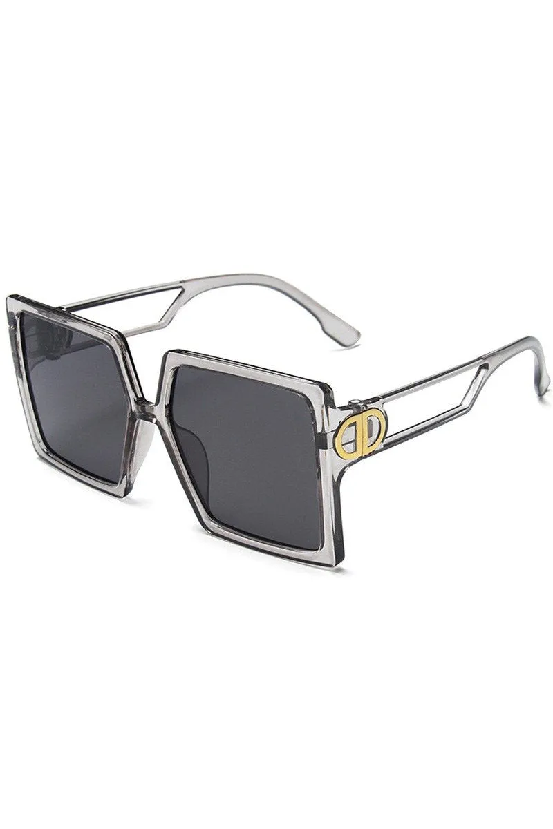 BIG FRAME TRENDY SQUARE SUNGLASSES