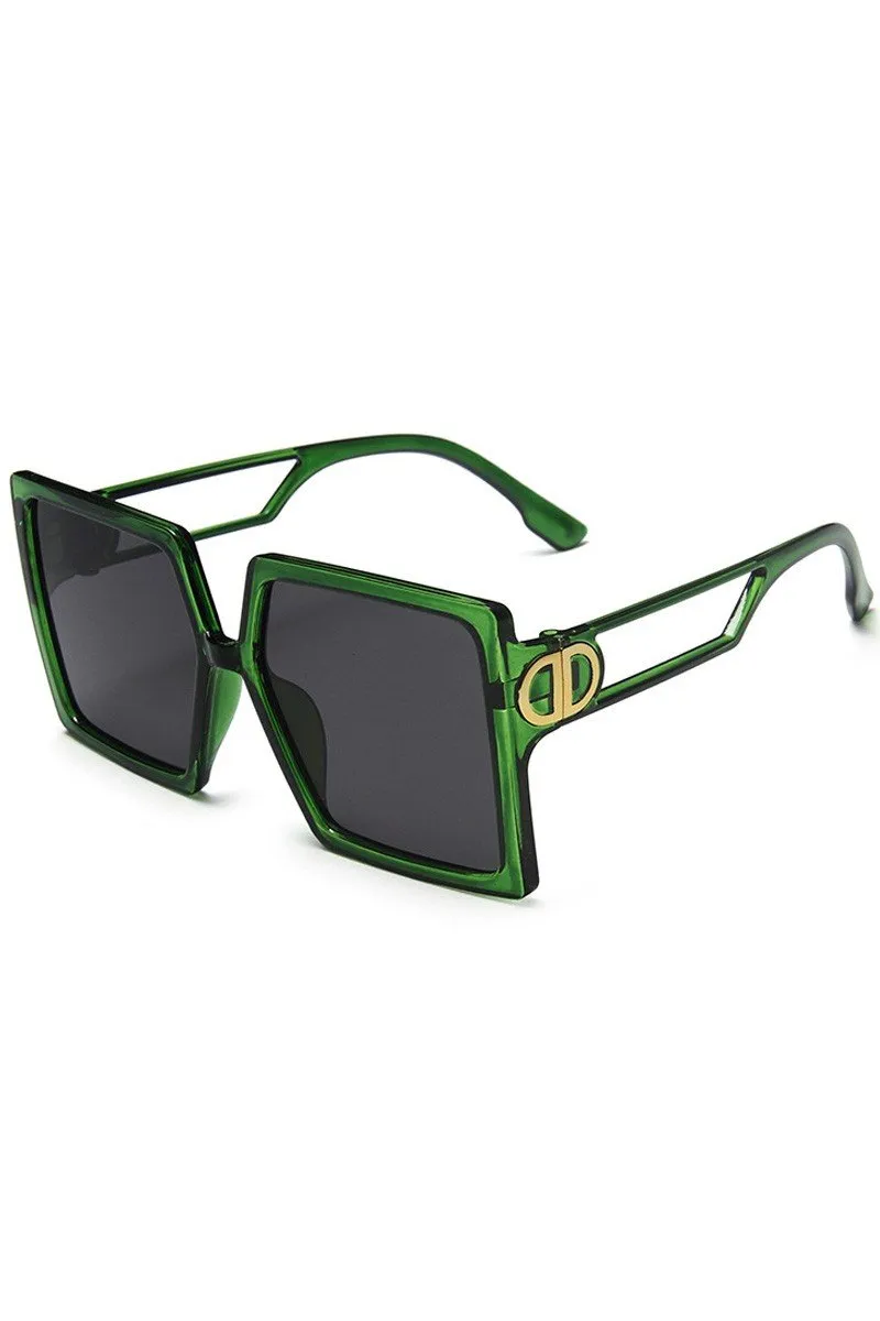 BIG FRAME TRENDY SQUARE SUNGLASSES