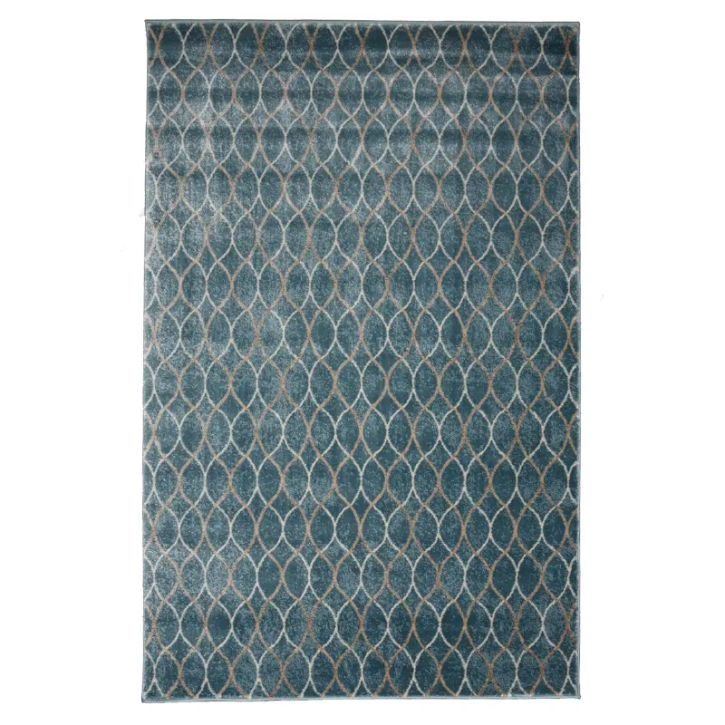 Blue Mirror Shield Rug - Jersey