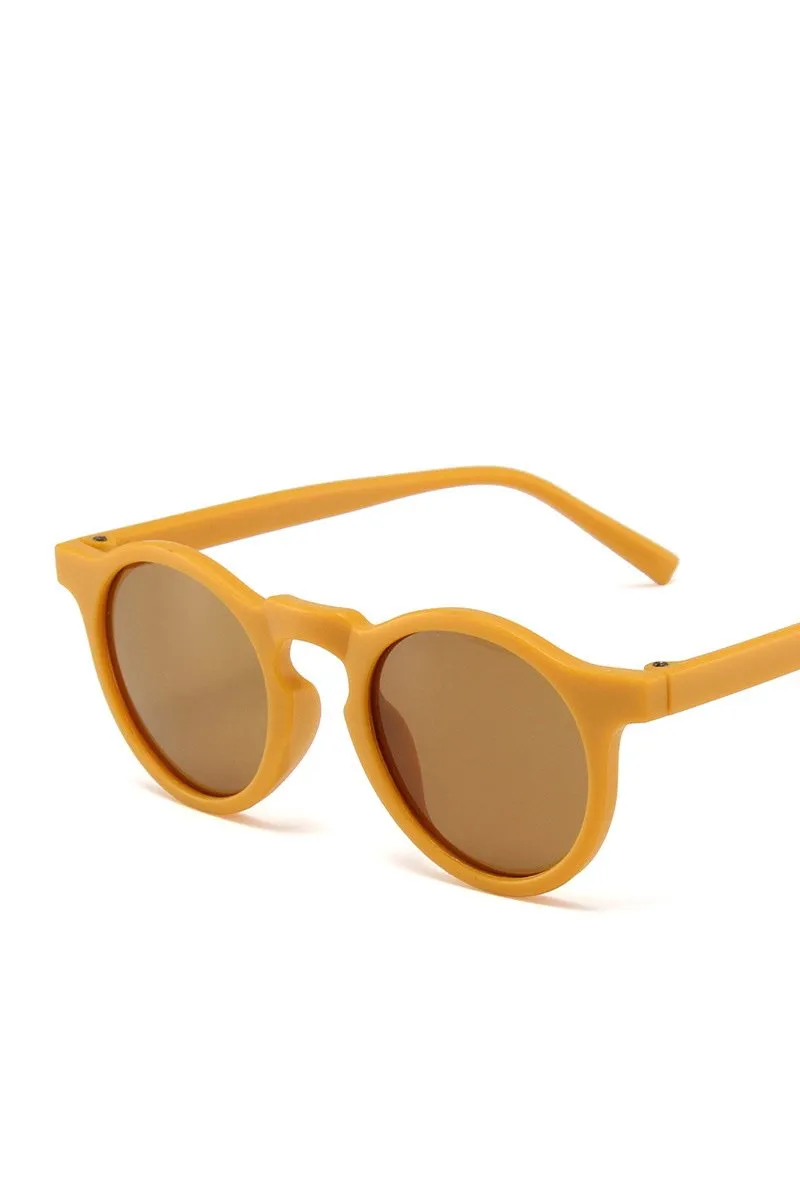 CANDY COLORED ROUND TRENDY SUNGLASSES