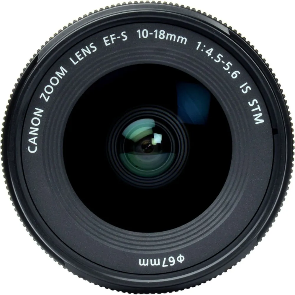 Canon EF-S 10-18mm f.4.5-5.6 is STM Lens (International Model)   4.5 inch Vivitar Premium Lens Case   Cleaning Kit