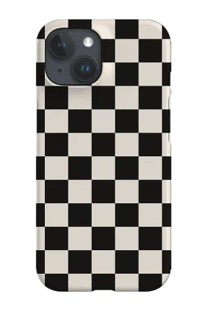 Check Pattern Phone Case (Black White)