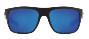 Costa Del Mar Broadbill Matte Black Frame - Blue Mirror 580 Glass Lens - Polarized Sunglasses