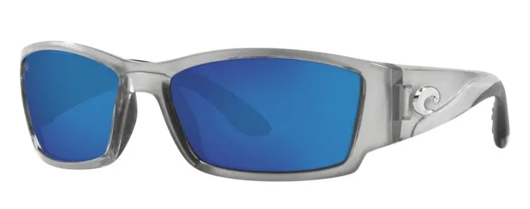 Costa Del Mar Mens Corbina Silver Frame - Blue Mirror 580 Glass Lens - Polarized Sunglasses