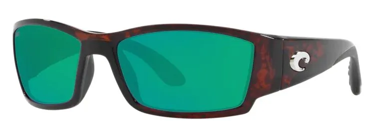 Costa Del Mar Mens Corbina Tortoise Frame - Green Mirror 580 Glass Lens - Polarized Sunglasses