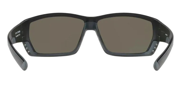 Costa Del Mar Mens Tuna Alley Matte Black Frame - Blue Mirror 580 Glass Lens - Polarized Sunglasses