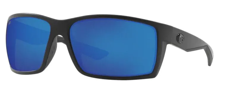 Costa Del Mar Reefton Blackout Frame - Blue Mirror 580 Plastic Lens - Polarized Sunglasses