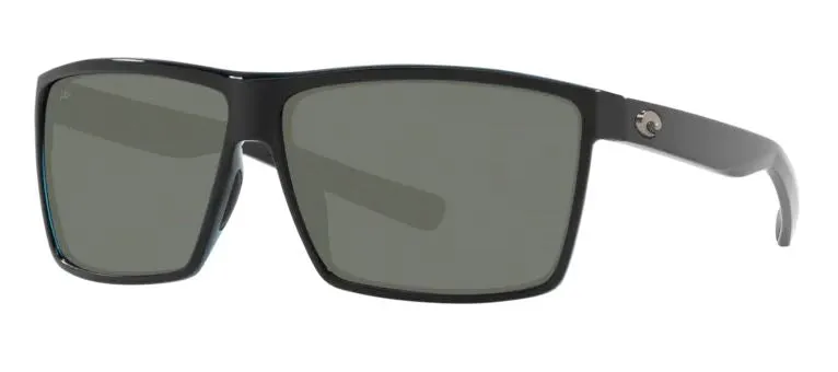 Costa Del Mar Rincon Shiny Black Frame - Gray 580 Glass Lens - Polarized Sunglasses