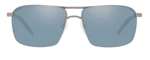 Costa Del Mar Skimmer Matte Silver Frame - Gray Silver Mirror 580 Plastic Lens - Polarized Sunglasses