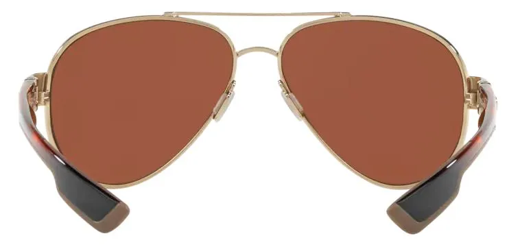 Costa Del Mar South Point Rose Gold Frame - Green Mirror 580 Glass Lens - Polarized Sunglasses