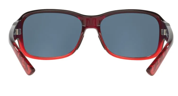 Costa Del Mar Womens Inlet Pomegranate Fade Frame - Gray 580 Plastic Lens - Polarized Sunglasses