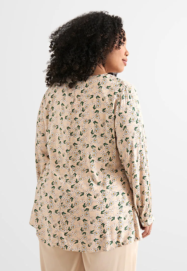 Faustina Feminine Floral Printed Blouse