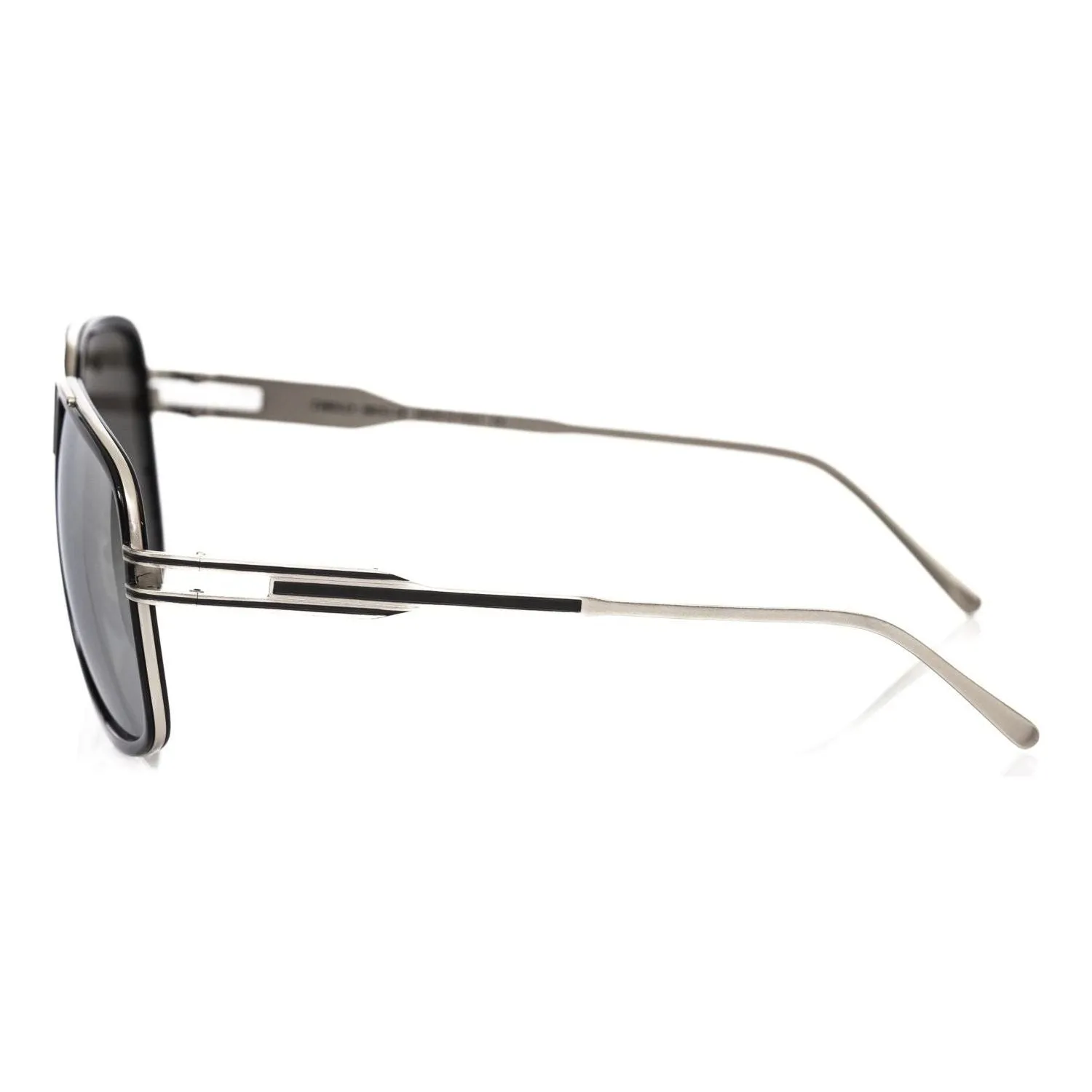 Frankie Morello Black Metallic Men Sunglasses