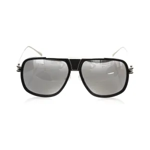 Frankie Morello Black Metallic Men Sunglasses