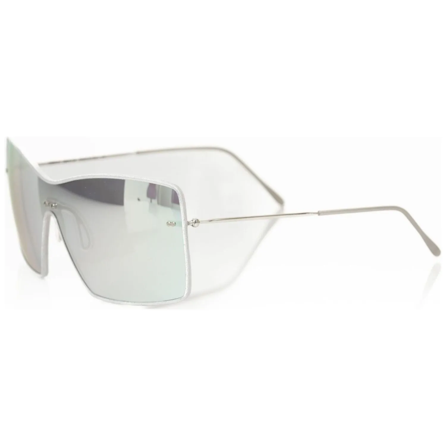 Frankie Morello Silver Metallic Women Sunglass