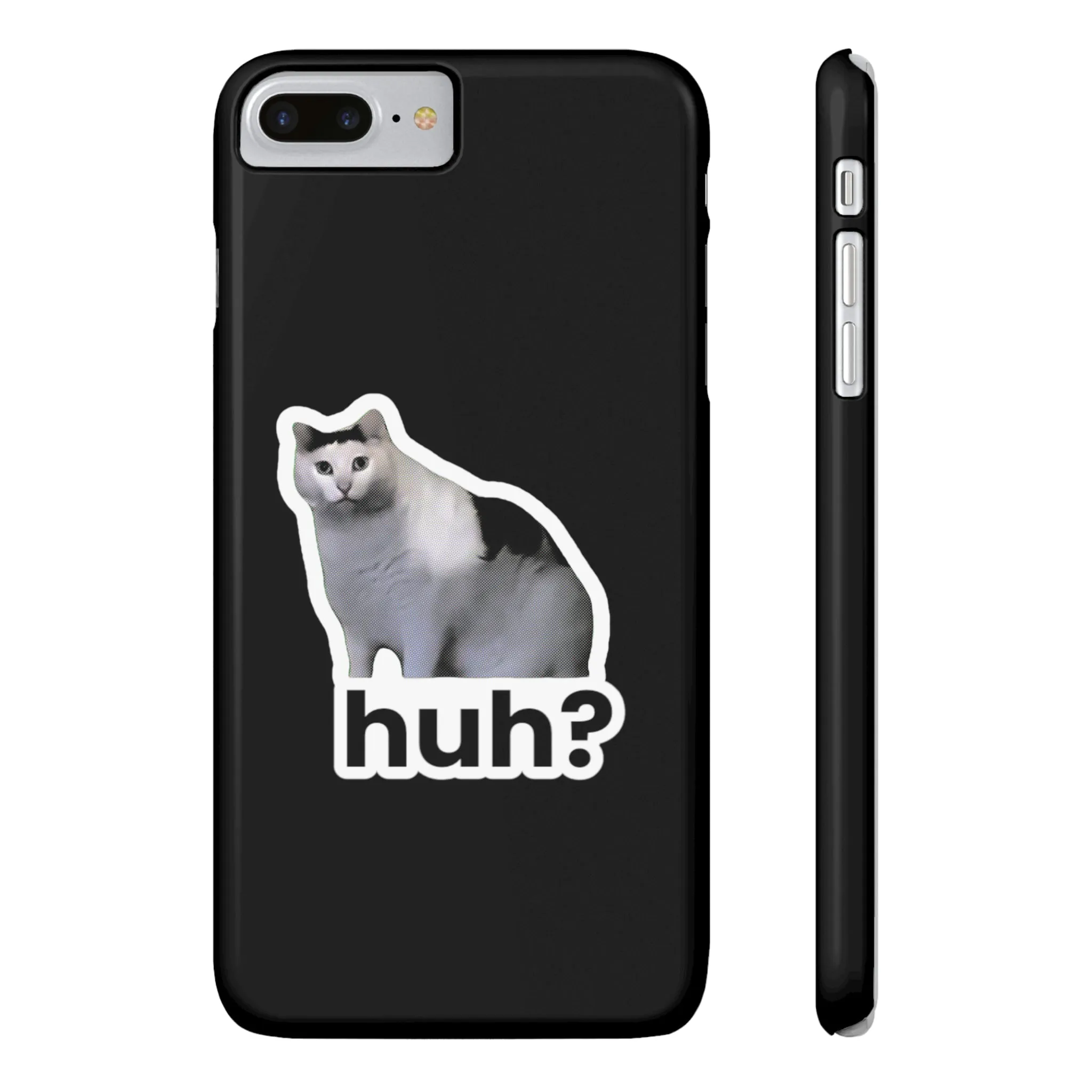 Huh Cat Meme Slim iPhone Cases