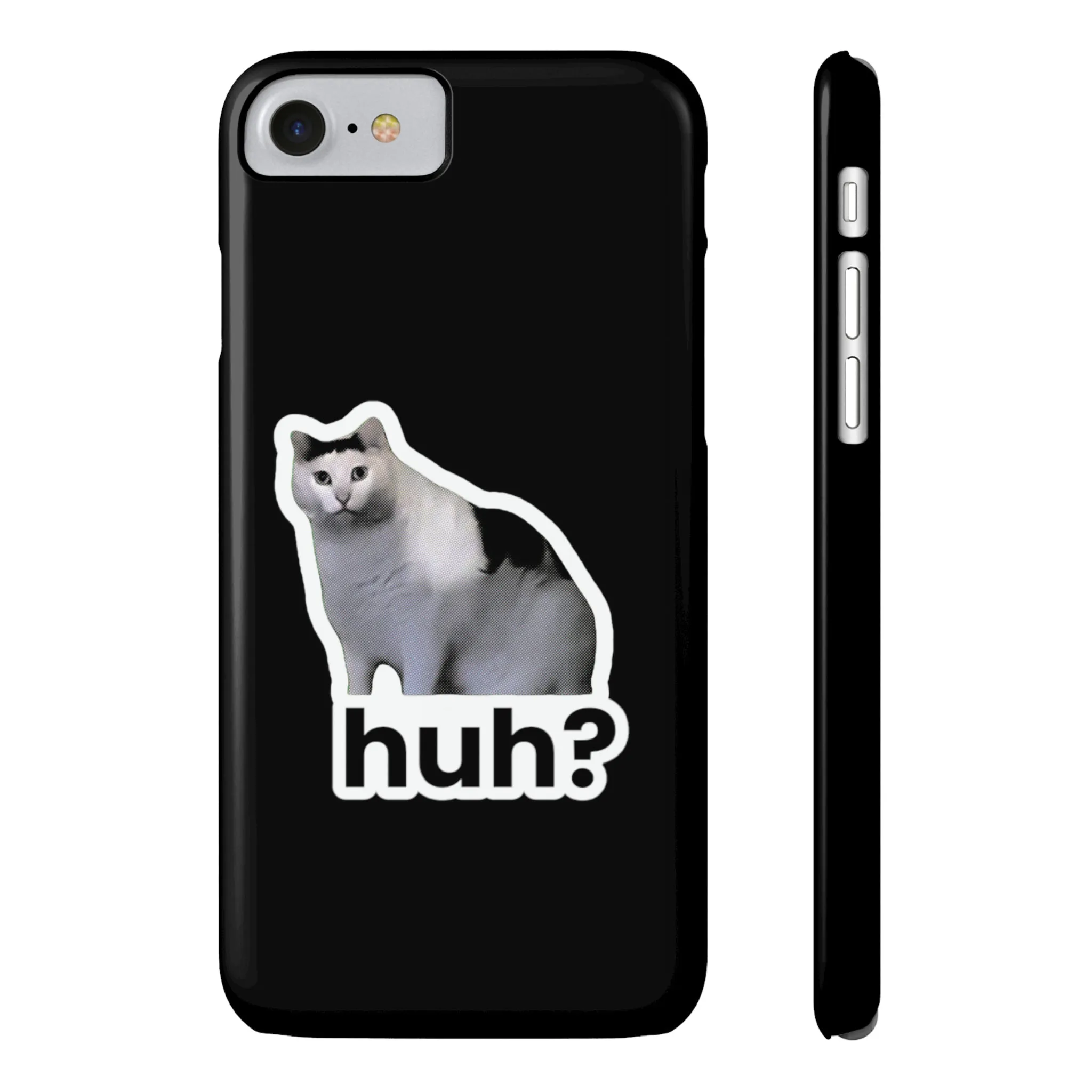 Huh Cat Meme Slim iPhone Cases