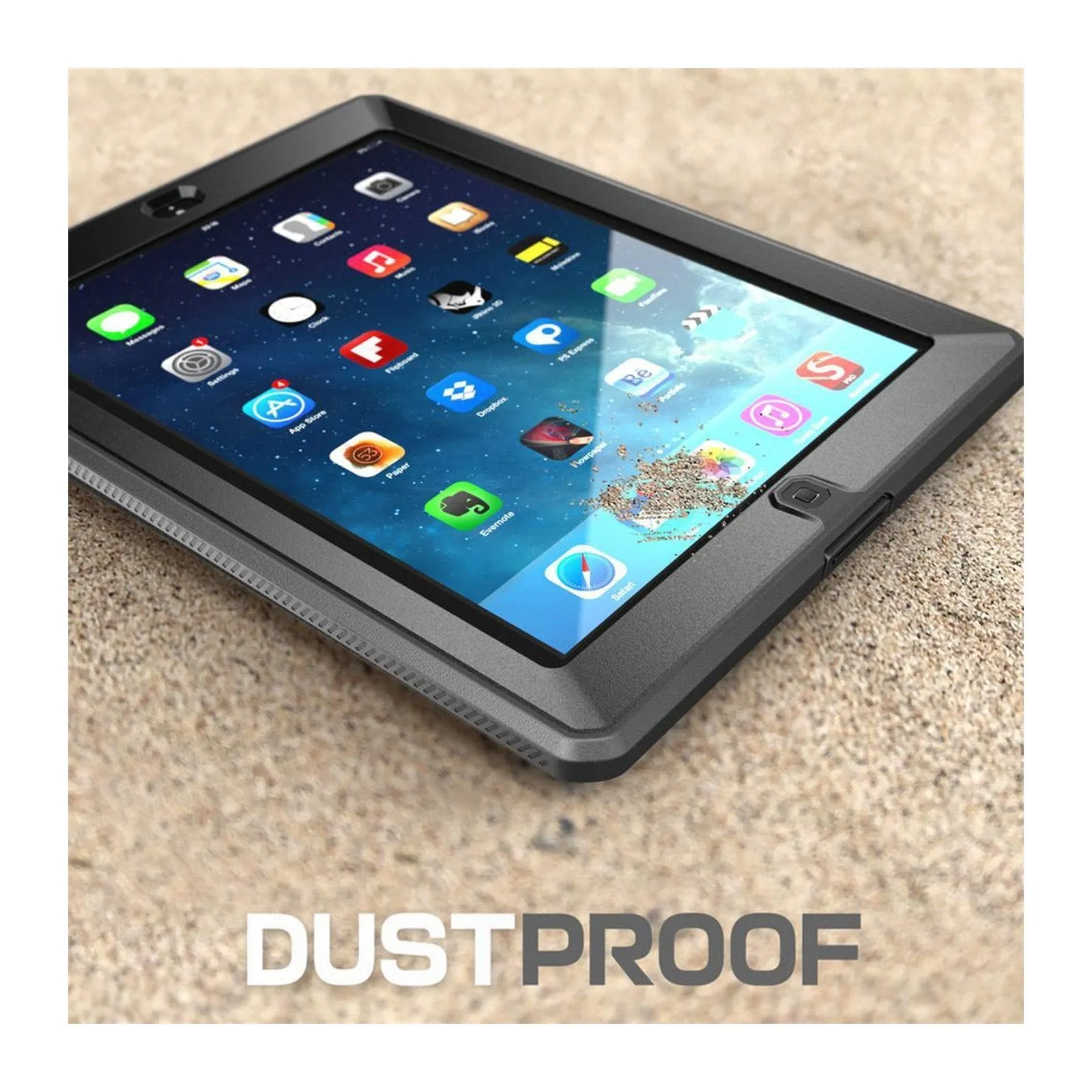 iPad 2 Unicorn Beetle PRO Case with Built in Screen Protector-Black