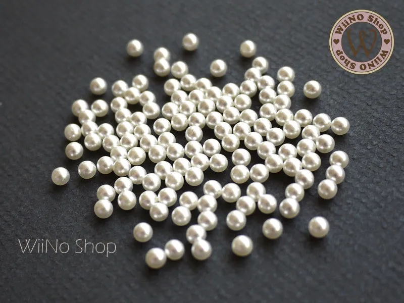 Ivory Whole Pearl Beads Nail Art Decoration  (1/2/3/4/5/6/8mm)