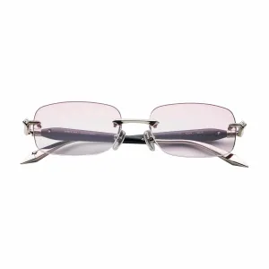 James Oro Pink Tint Silver Nova Sunglasses (Pink)