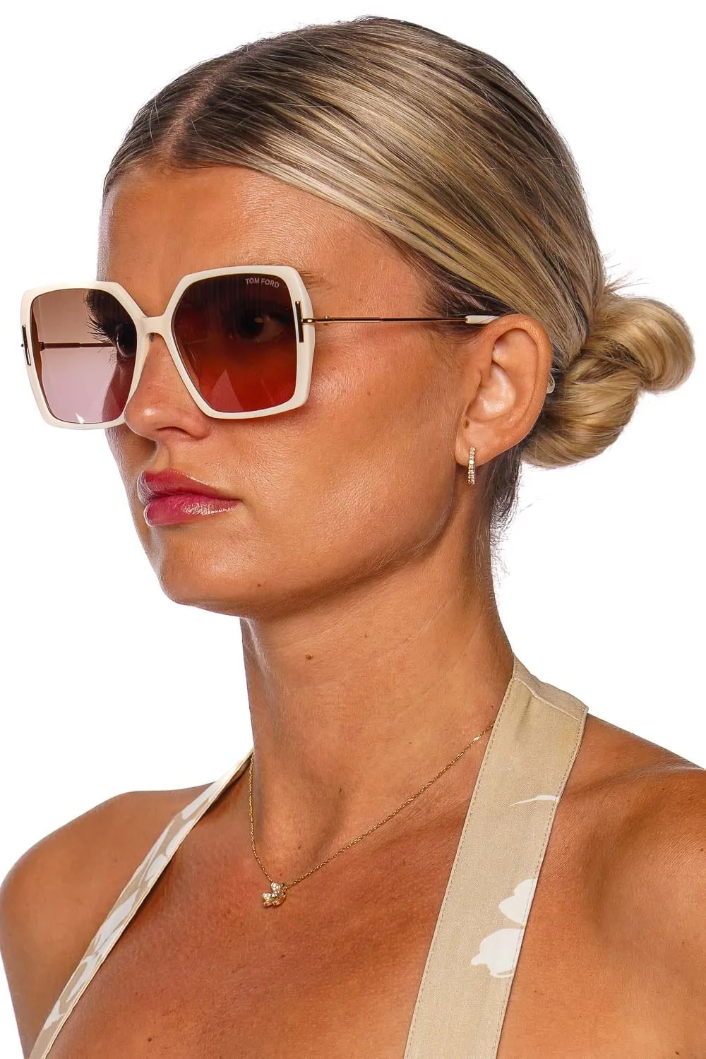 Joanna Ivory Brown Acetate Sunglasses