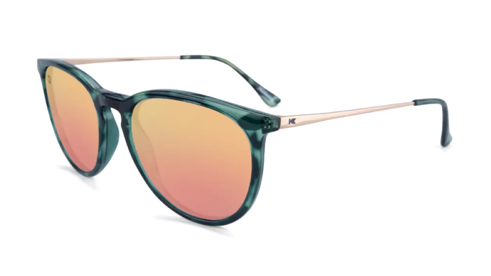 Knockaround Mary Janes Glossy Slate Tortoise Frame - Rose Gold Lens - Polarized Sunglasses