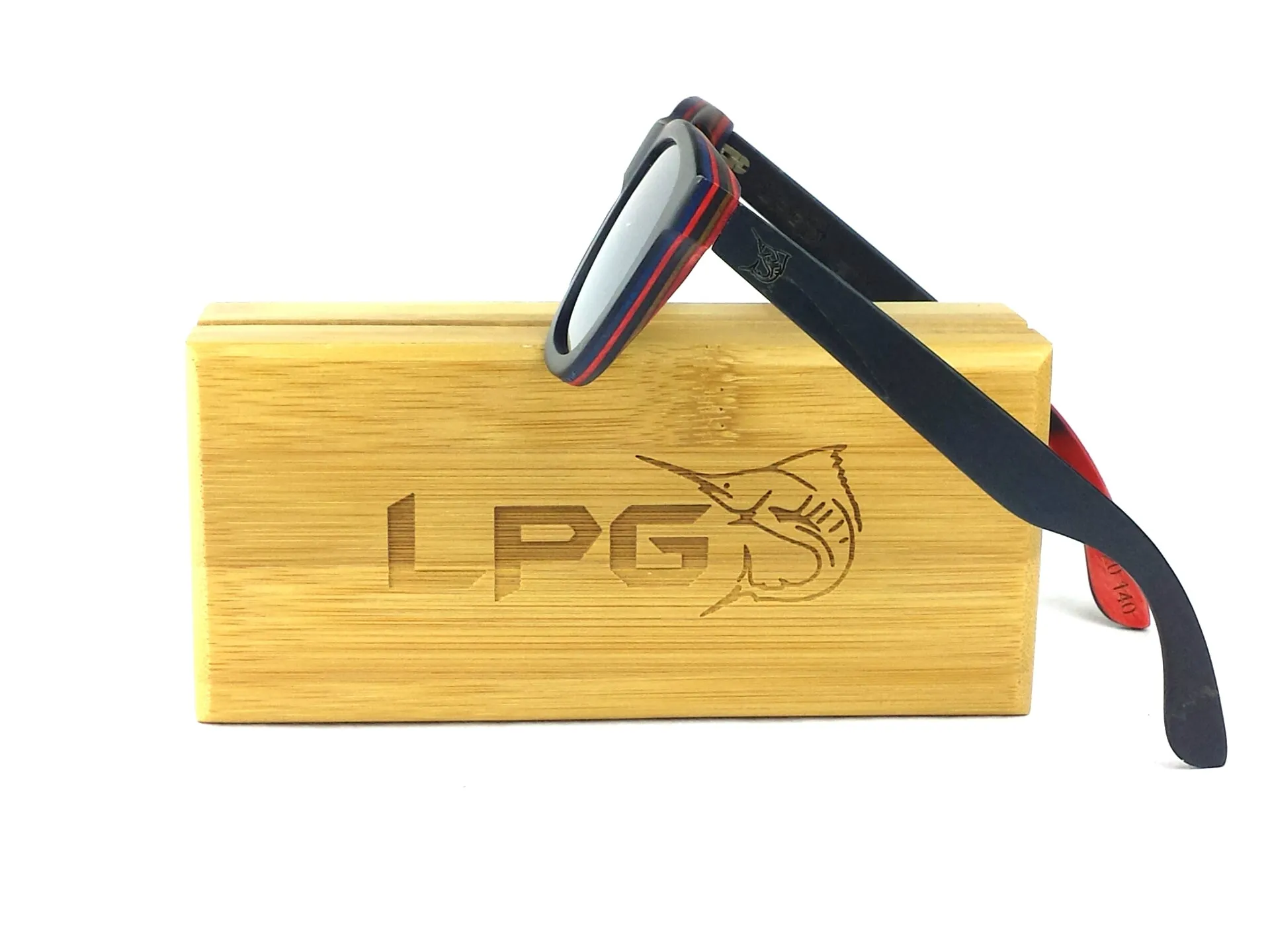 LPG Apparel Co. CABO Mirrored Polarized Wood Sunglasses