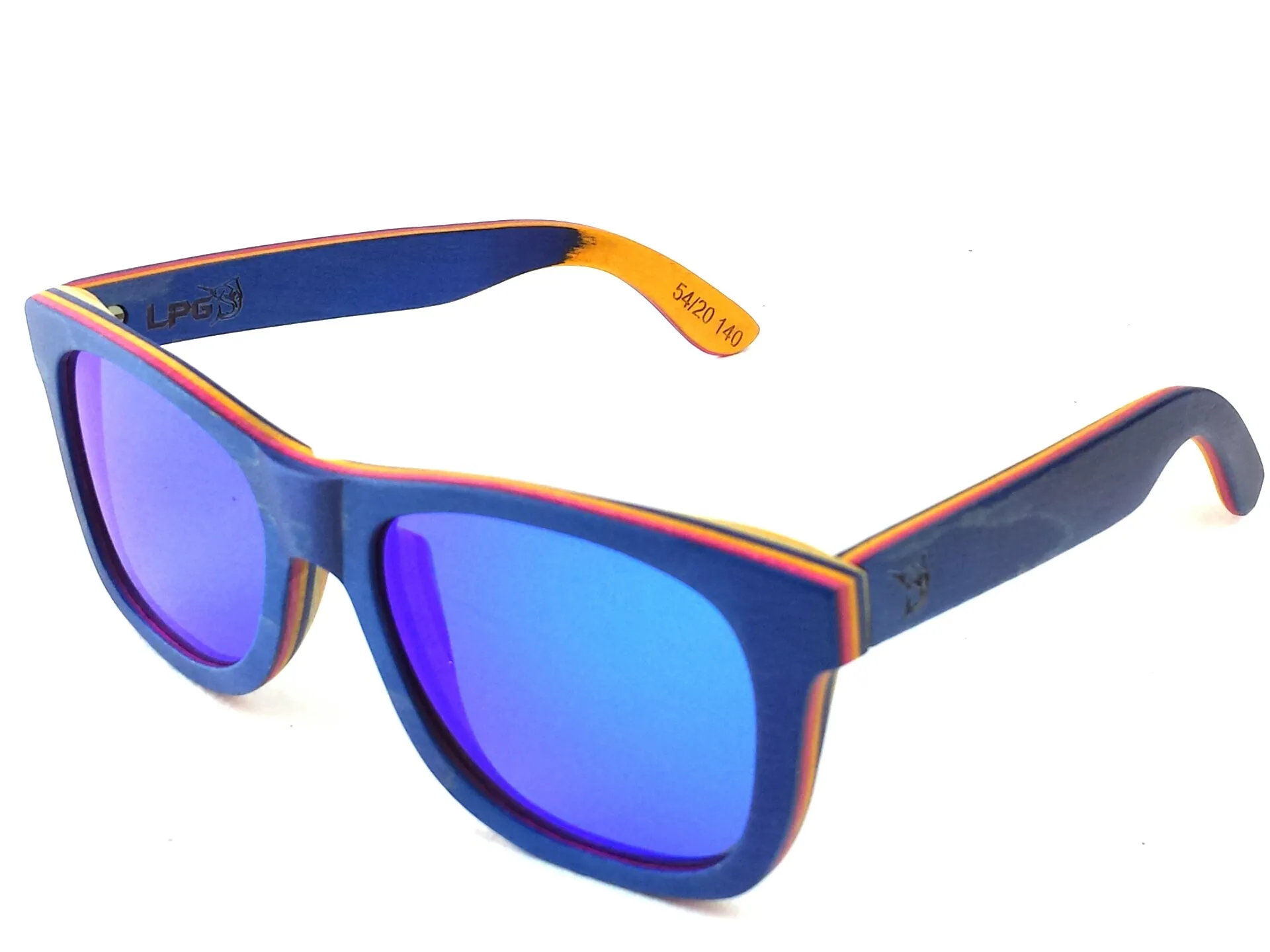 LPG Apparel Co. CABO Mirrored Polarized Wood Sunglasses