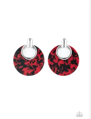 Metro Zoo - Red Earrings - Paparazzi Accessories