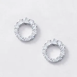 Mini Round Gradient Infinity Stud Earrings