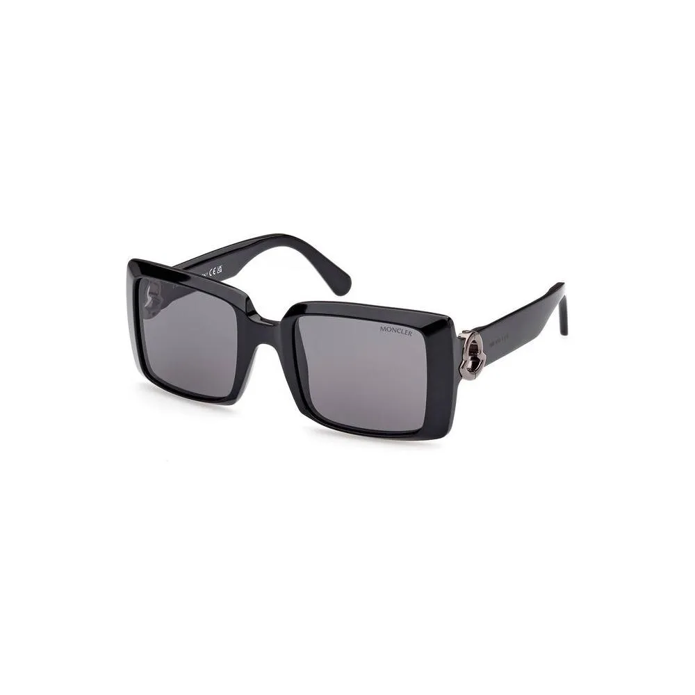 Moncler Chic Rectangular Black Lens Sunglasses