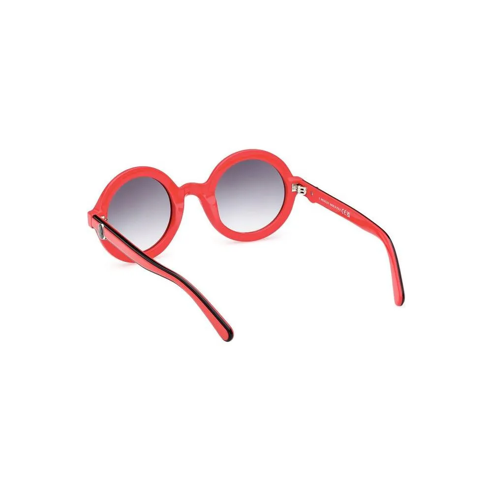 Moncler Chic Round Lens Contrast Detail Sunglasses