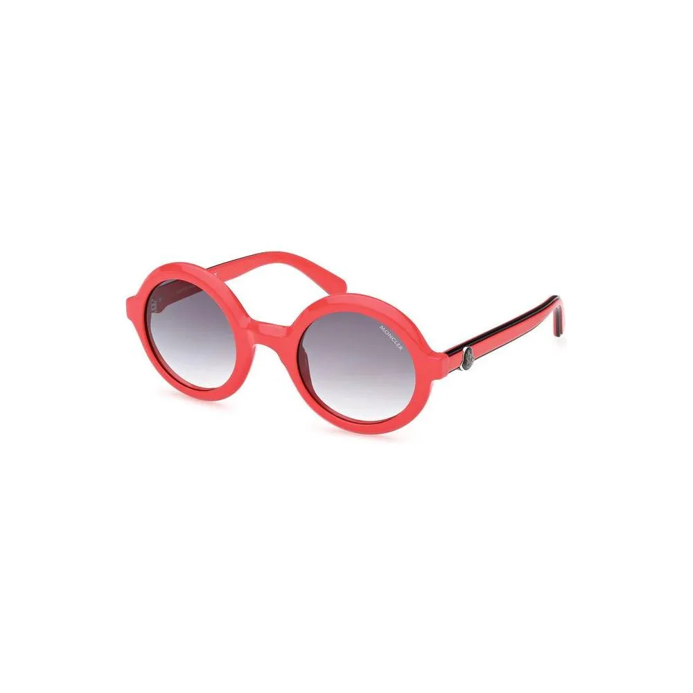 Moncler Chic Round Lens Contrast Detail Sunglasses