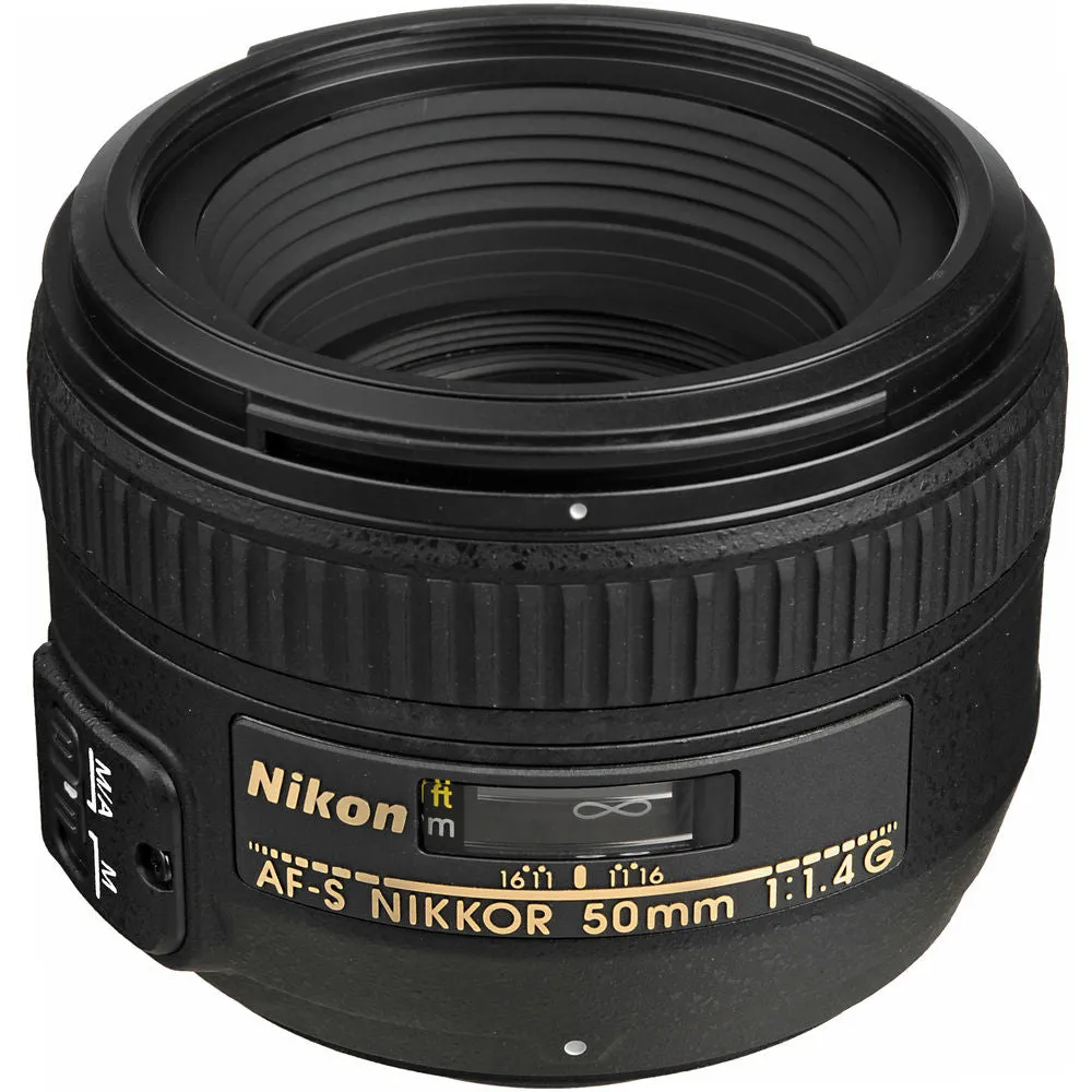 Nikon AF-S 50mm f/1.4G Compact Prime Lens (2180) Intl Model Bundle