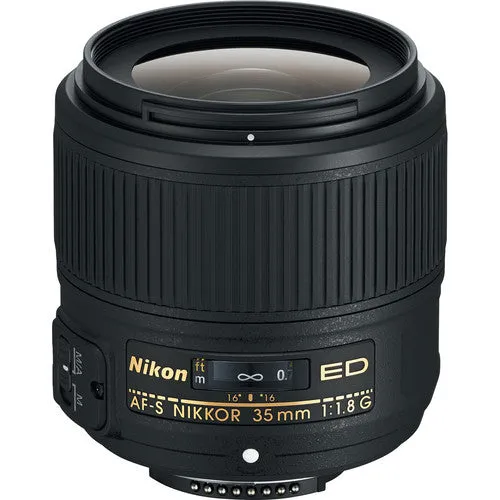 Nikon AF-S NIKKOR 35mm f/1.8G ED Lens Includes Filter Kits and Tripod (Intl Model)