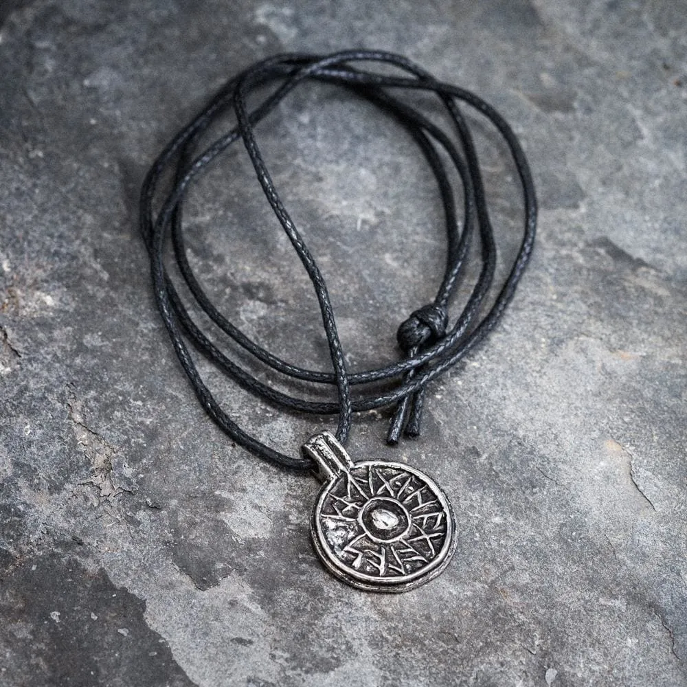 Pewter Viking Good Luck Symbol Necklace - Handcrafted in the UK