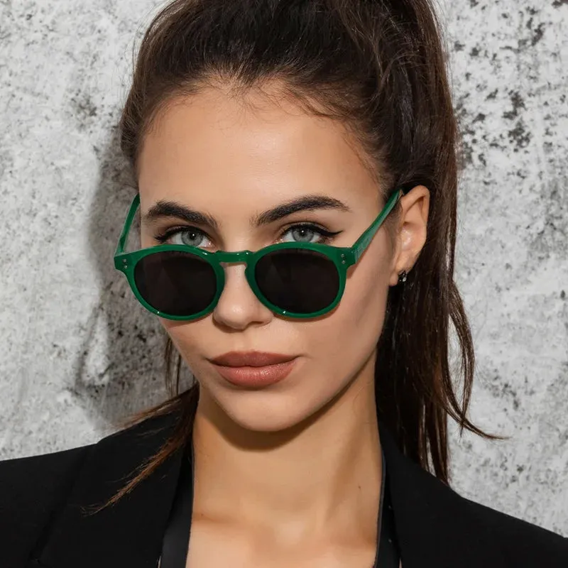 Retro Small Frame Rice Nail Round Trendy Sunglasses